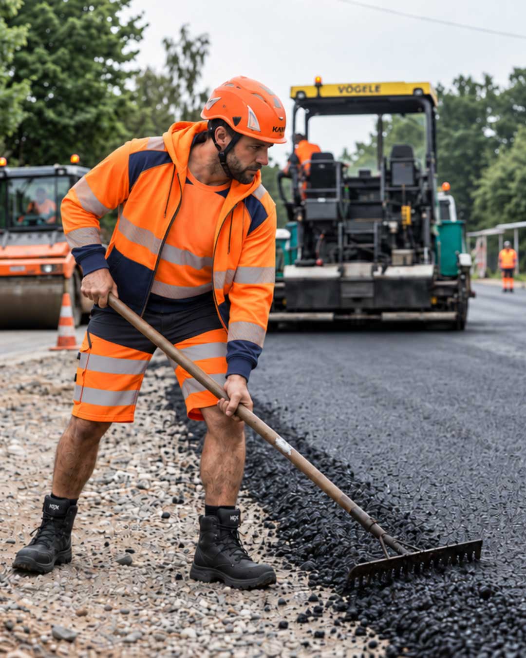 High Vis Outfit für Arbeit bei wechselhaftem Wetter